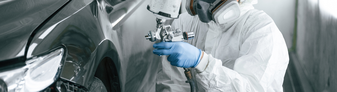 Auto Body and Collision Repair in Clio MI | Auto body repair technician restoring vehicle damage at Simms Body Shop Simms Body Shop collision repair facility in Clio MI